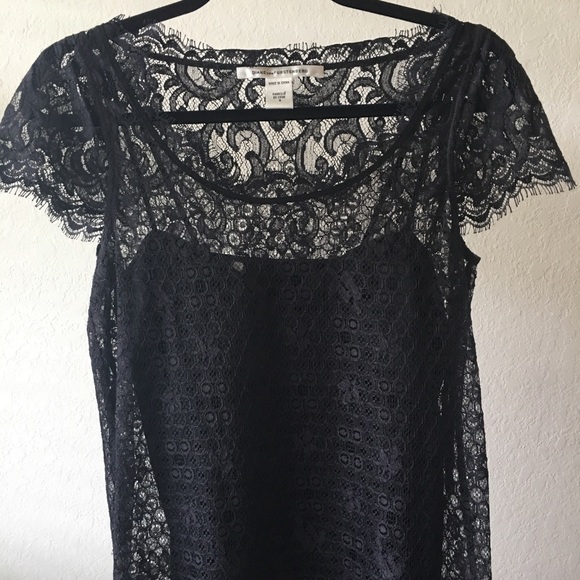 DVF Black Lace Dress - EUC - Picture 3 of 8